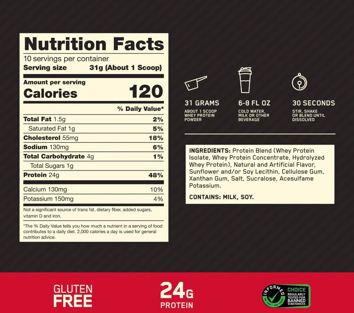 Gold Standard 100% Whey 10 Serv