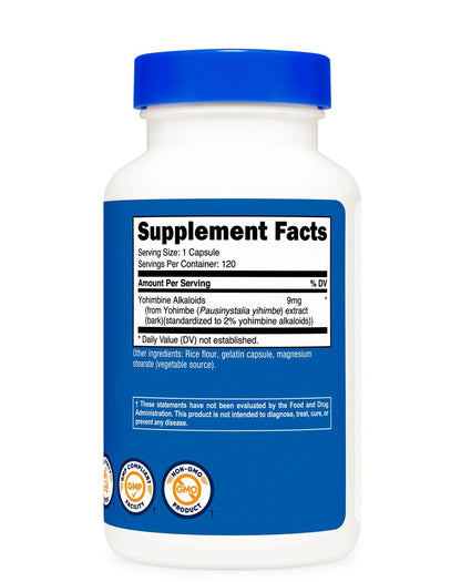 Yohimbina Bark Extract 120 Caps